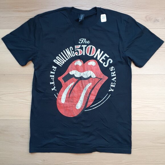 The Rolling Stones - Fifty Years - New Medium Black T-Shirt - Picture 1 of 4